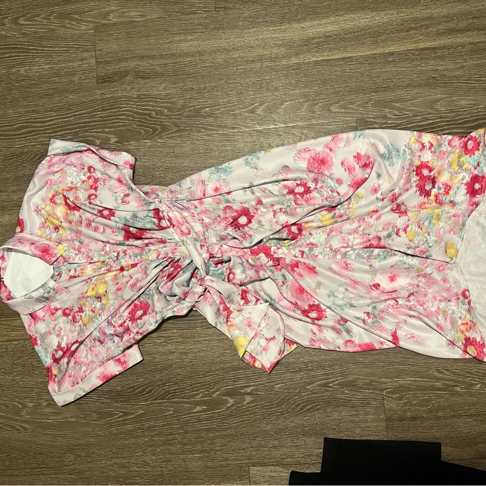 Steve Madden Floral Pink and White Dress